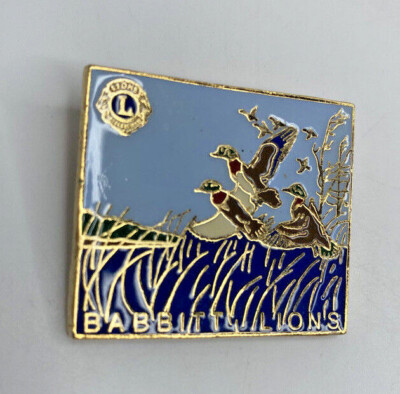 Lions Club Lapel Pin Babbit Lions Duck Hunt Minnesota | eBay