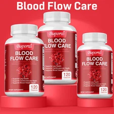 Blood Flow Care - with Hawthorn, L-Arginine, Ginger Root, Clean Veins & Arteries