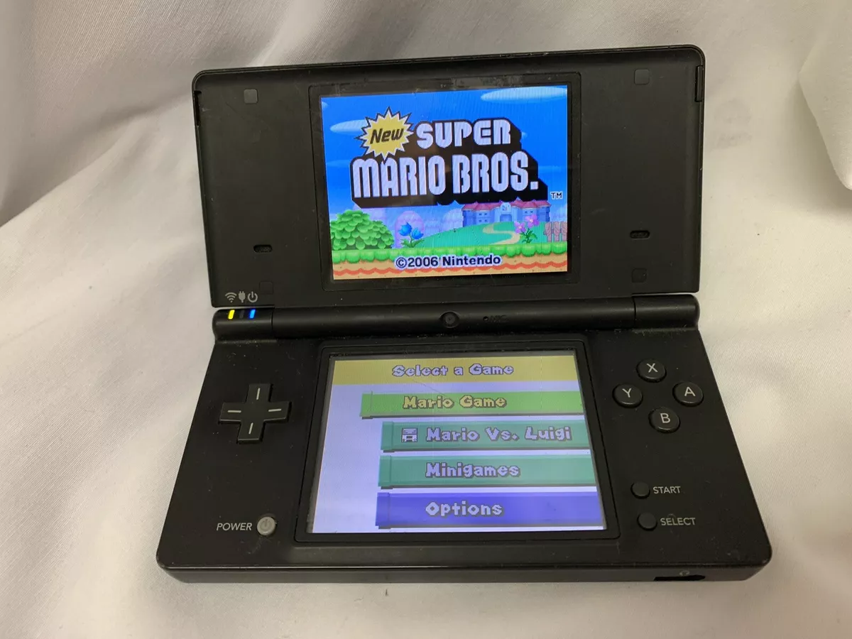 Nintendo DSi System Black with Super Mario Game! Works Great!