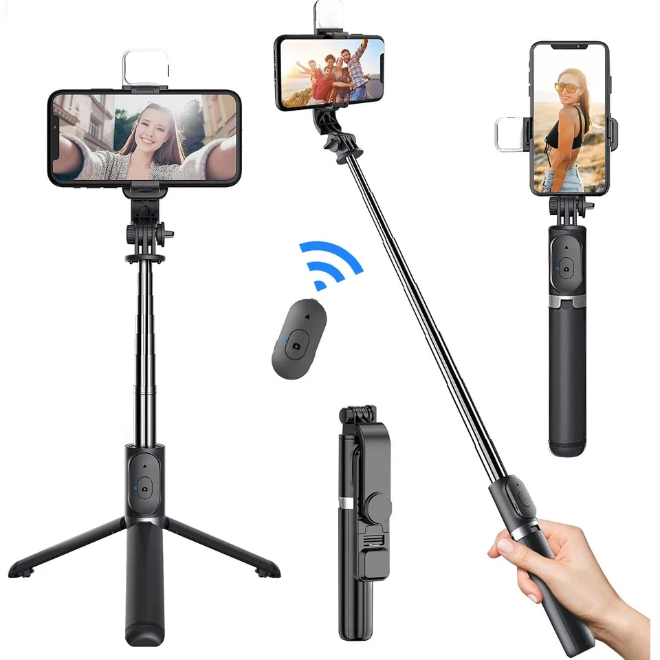 Selfie Stick Mobile Tripod Stand For iPhone Samsung Bluetooth Remote Extendable - image 2 of 4
