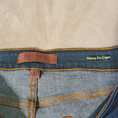 Judy Blue Jeans Womens Size 13/31 Skinny Fit Capri Stretch Whiskering Blue  Denim | eBay
