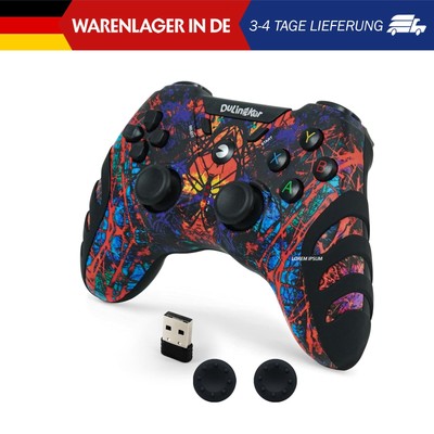 PC Controller Wireless, PS3 Controller PC Gamepad with Hall Effect Joystick and