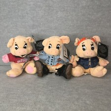Lot of 3 Harley Davidson Bean Bag Hogs Plush PUNKY - RACER - FAT BOB