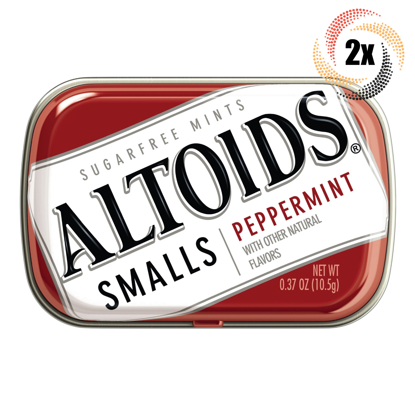 2 банки Altoids Smalls со вкусом мяты перечной | 50 мятных конфет в банке | Быстрая доставка