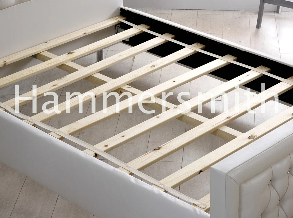 new year Stylish Sleigh Chesterfield Upholstered Designer Crushed Velvet Bed  - Image 4 of 4