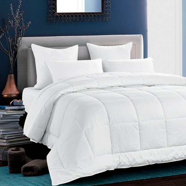 puredown Alternative Comforter White Duvet Insert Cotton Shell 300TC