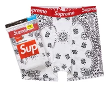 Supreme x Hanes Boxer Briefs (2 pack) - White Bandana - S, M, L, XL