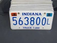 563800 L = 2005 Indiana Truck License Plate    **Bar Pub Mancave Art Craft**