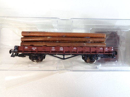 Roco H0 67695 Niederbordwagen mit Stammholzladung der DB in OVP BH3672 | Zustand: Gebraucht
