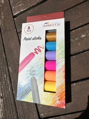 ARTIST CO Paint Sticks 8 Stück im Set / Farbstifte / Wachsmaler / Malstifte