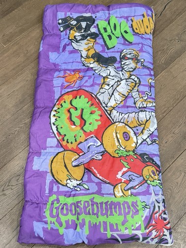 Goosebumps Skateboarding Mummy Sleeping Bag Vintage RL Stine Halloween 27x54