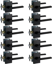 Long Plate Bed and Bath Room Door Lever for Privacy Bathroom and Interior Door H