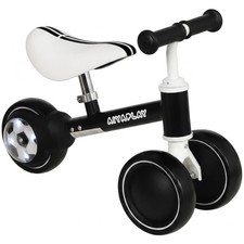 AIYAPLAY Balance Bike with 135° Steering Limit for Toddlers 1-2 Years, Black