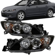 Headlight Set For Mazda 3 2004-2009 Performance Lens Ma2518108 Ma2519108 Halogen Headlight Set For Mazda 3 2004-2009 Performance Lens Ma2518108 Ma2519108 Halogen