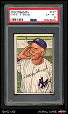 1952 Bowman #217 Casey Stengel Yankees HOF PSA 6 - EX/MT