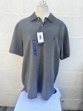 Mens Gray Izod Polo Shirt New with Tags  Size Large Short Sleeve