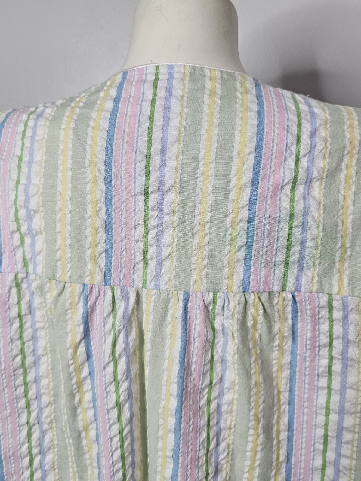 Vintage Pastel Striped Housedress - image 8