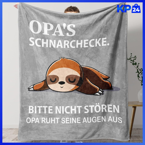 Kuscheldecke Opa Geschenk Vatertag Geburtstag Valentinstag Ostern Geschenkidee-image