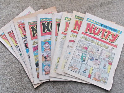 JOB LOT OF 10 NUTTY & DANDY 1980s VINTAGE UK KIDS COMIC - GOOD CONDITION