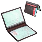 Slim Thin Mens Leather Bifold ID Wallet Credit Card Holder Driver's License Case