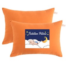 NTBAY Toddler Pillows, Down Alternative 13"x18" 13"x18", Orange