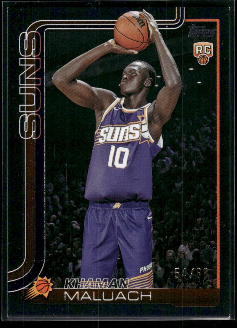 2025-26 Topps Basketball Khaman Maluach Black /68 Rookie #210 SSP