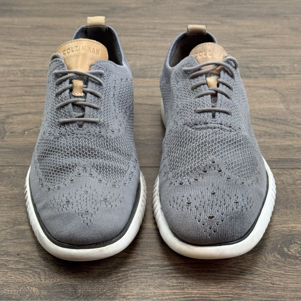 Cole Haan Zerogrand Gray Wingtip Oxford Shoes C27947 Men\'s Size 11 Cole Haan 2.Zerogrand Wingtip Oxford Knit Shoes Men main image 3