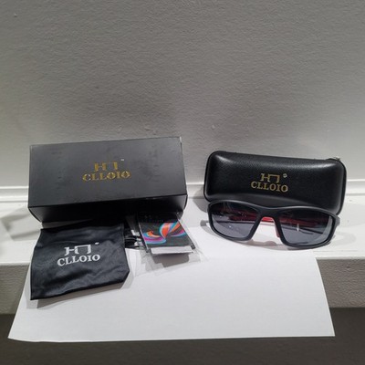 Clloio Polarized Lightweight Men's Sunglasses Black/ Red NIB