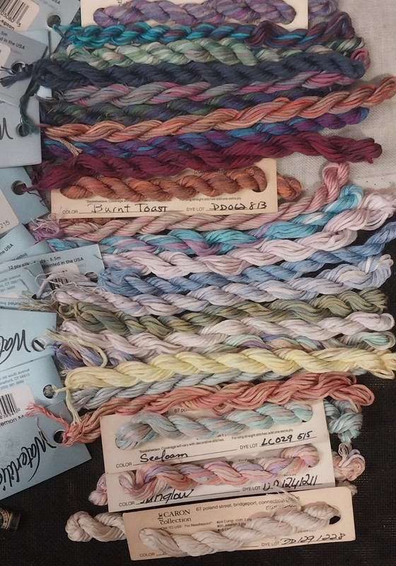 24X Caron Waterlilies 12 ply multicolored silk floss Needlepoint/cross-stitch