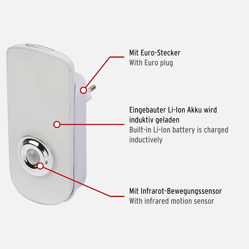 Luce Di Sicurezza a Led/Luce Notturna Con Rilevatore Di Movimento a Infrarossi C - Immagine 3 di 4