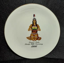 Vtg 1996 Land O' Lakes 75th Anniversary Collectors Plate w/Native Indian Maiden