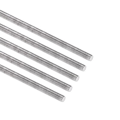 5Pcs M3 x 500mm Fully Threaded Rod Stainless Steel Right Hand Threads