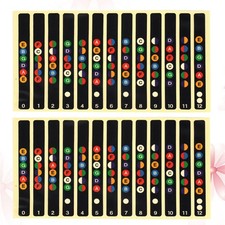 10 Pcs Guitar Fingerboard Chart Fretboard Labels Sticker Map for