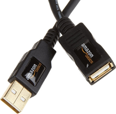 USB-A 2.0 Male to Female Extension Cable, 6.5ft, 480Mbps, Black