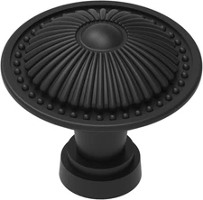 15-Pack Flat Black Cabinet Knobs, round Black Kitchen Knobs Handle Vintage Drawe