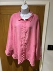 M&S COLLECTION LADIES LOVELY PURE LINEN PINK SHIRT SIZE 28 nwot