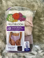 9 pack Fruit of the Loom Cotton BRIEF Underwear Mix Colors Size 8