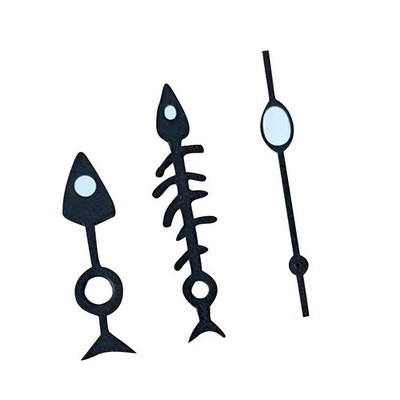 Green Luminous Fish Bone Watch Hands Pointer Needles Kit for NH35/NH36/4R/7S,