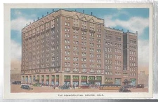 THE COSMOPOLITAN HOTEL DENVER COLORADO LINEN POSTCARD NEW