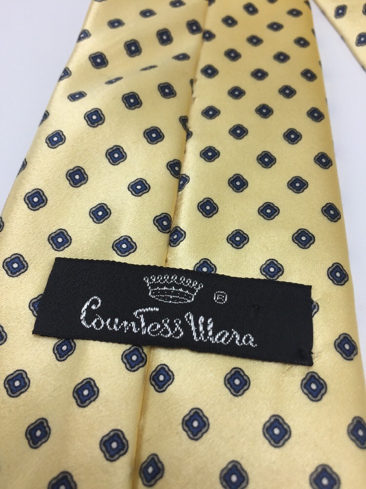 VTG Countess Wara “Sistine Satin” Yellow Mens Tie eBay