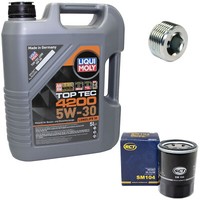 MotoröL Set 5W-30 5 Liter + ÖLfilter SM 104 + Schraube FüR Fiat Doblo Lancia Y