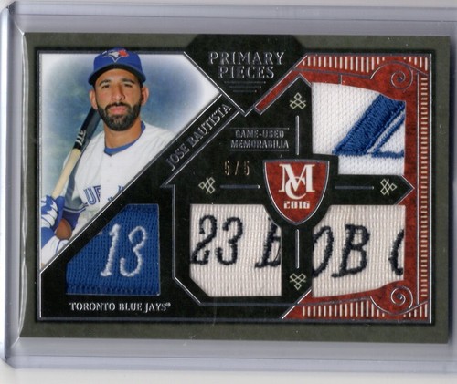 2016 Topps Museum Collection Primary Pieces Quad Patch Jose Bautista 5/5