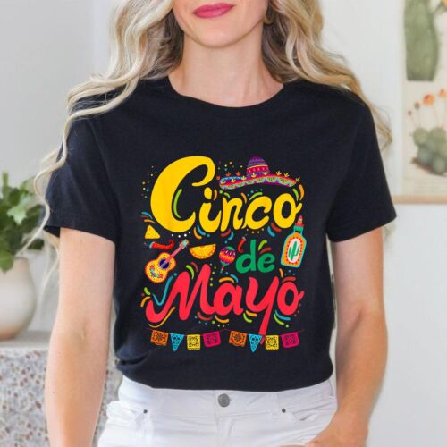 Cinco De Mayo Mexican Taco Funny 5 De Mayo Lets Fiesta Party T-Shirt 100% Cotton