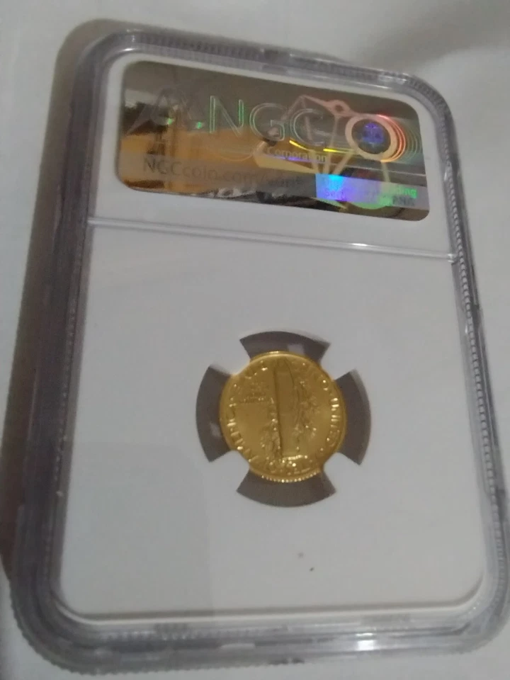 2016 W GOLD CENTENNIAL MERCURY DIME NGC SP70. - Image 3 of 4