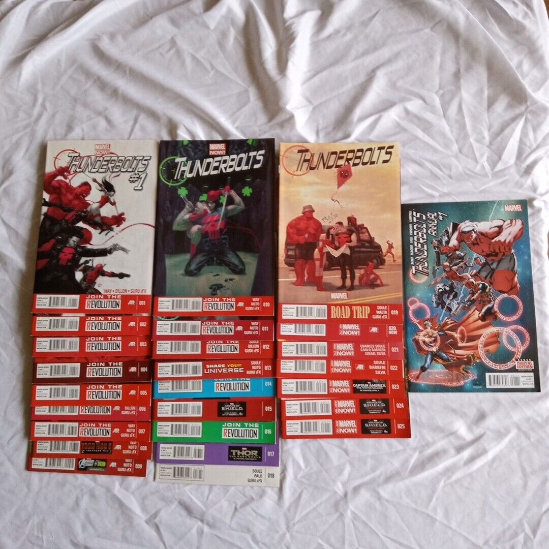 Thunderbolts #1-25 & Annual 1 Ghost Rider Red Hulk Deadpool Punisher Marvel 2013