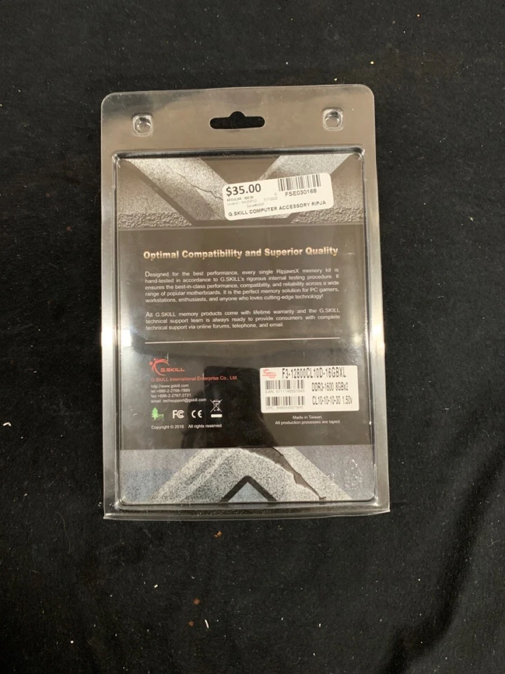 G.SKILL RIPJAWS SERIE X 16 (FSE030168) Foto 2 de 4