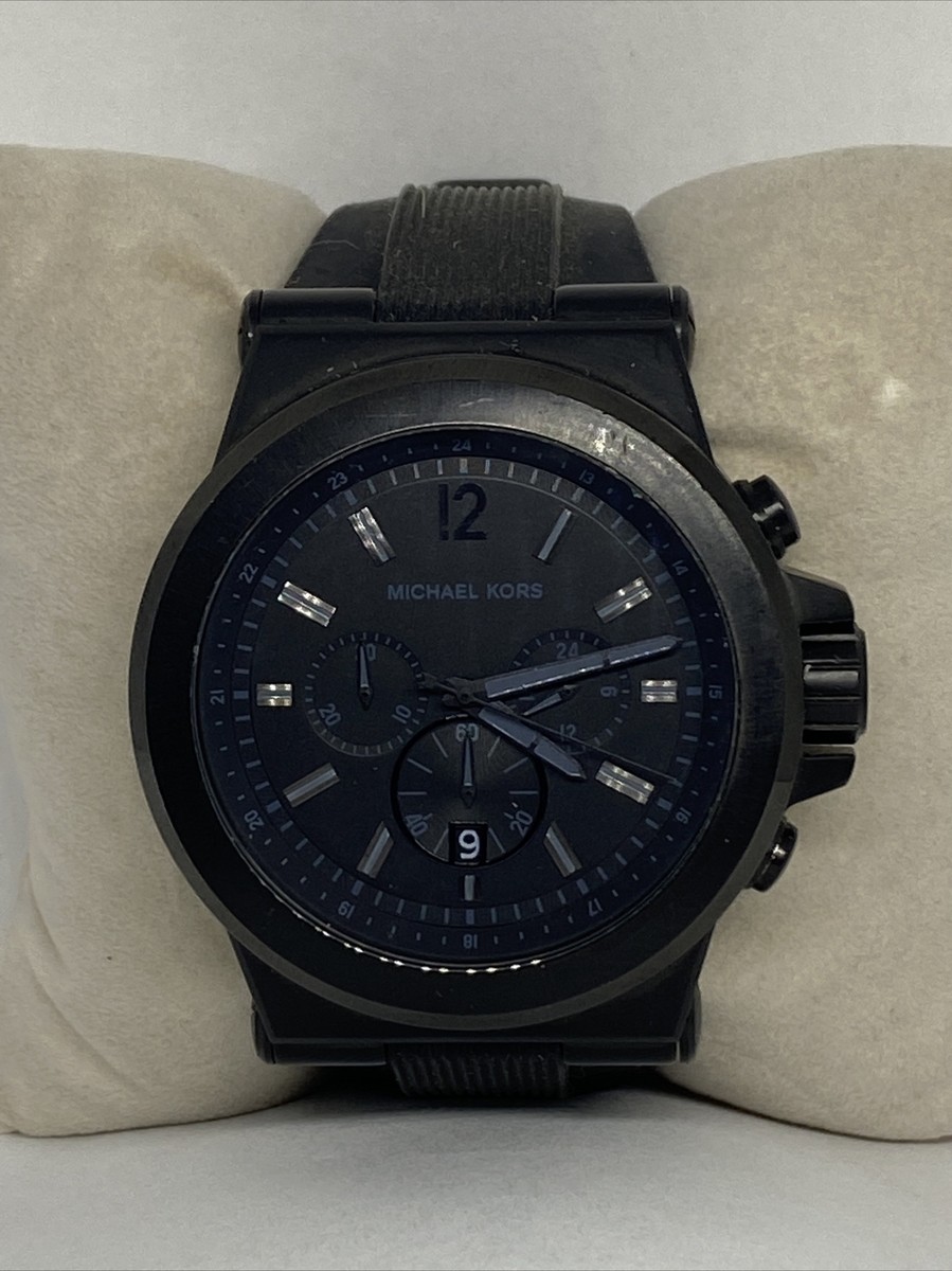 Michael Kors Dylan MK8357 Men's Black Silicone Analog Dial Michael Kors Dylan MK8357 Men's Black Silicone Analog Dial