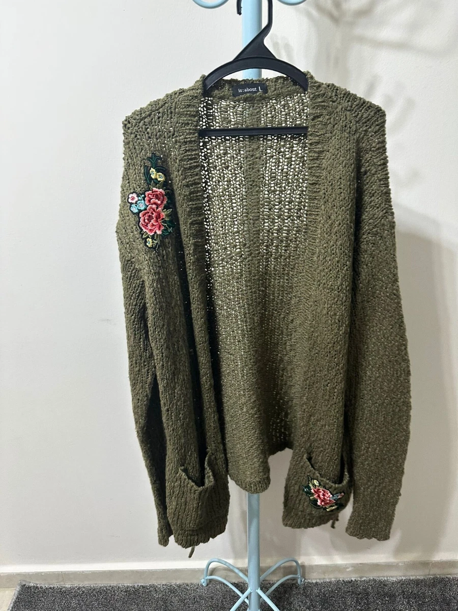 Army green best sale cardigan