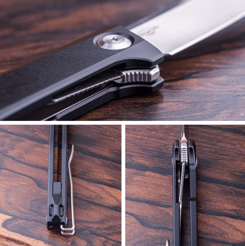 Cuchillo Plegable Real Steel Teres 3.13" Nitro V Hoja de Acero Negro Mango de Aluminio Foto 3 de 4