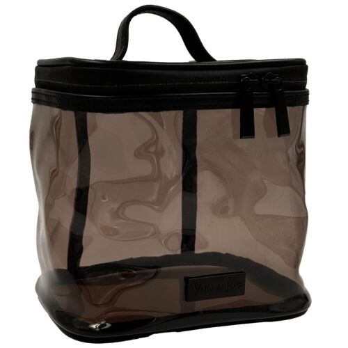 Vito & Joe Damen Kosmetiktasche Set Schminktasche Make Up Transparent Schwarz - Bild 3 von 3